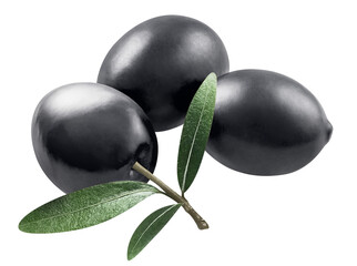 Delicious olives cut out