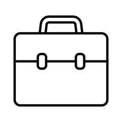 Business bag icon, briefcase vector icon. Suitcase, portfolio symbol, linear style pictogram isolated on white.