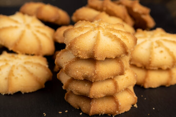 thin and crispy shortbread cookies on the table