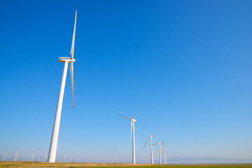 Fototapeta premium Wind turbine generators for renewable electricity production