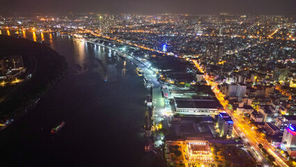 Landmark81-Saigon-Vietnam 
Ho Chi Minh City at Light and Dark-
Drone Shots-Sky shots- Sky pictures