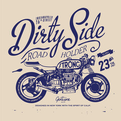 Fototapeta premium motorcycle illustration and type for print