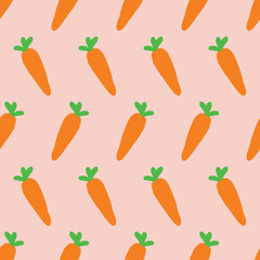 VEGETABLE CARROT ALL OVER PRINT SEAMLESS PATTERN VECTOR