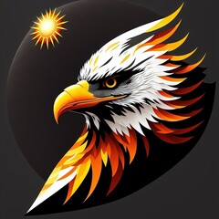 Obraz premium Logotype head of a eagle