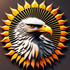 Obraz premium Logotype head of a eagle