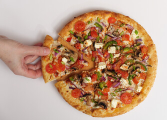 close up of pizza