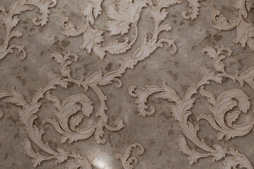 abstract flower patter in light brown color