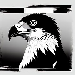 Logotype head of a eagle