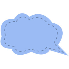 Text bubble cute dotted line