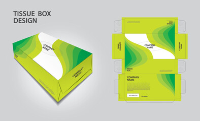 Tissue box packaging design on geometric background, box mockup, 3d box, Can be use place your text and logos and ready to go for print, Product design, Label design, Packaging design template vector