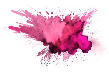 Pink Watercolor Paint Powder Splat Explosive blob drip splodge spot Mark With an Explosion of Color, Movement and Artistic Flair Illustration Fun, Expressive