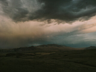 Storm Clouds over the Mountain Foot Hills