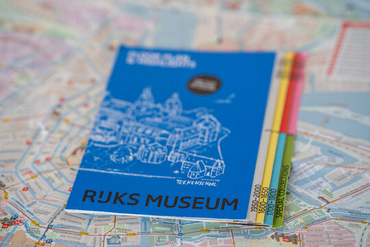 Amsterdam, Netherlands - February 10, 2023: Rijksmuseum brochure.