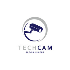 CCTV Technology and Security Logo Template.