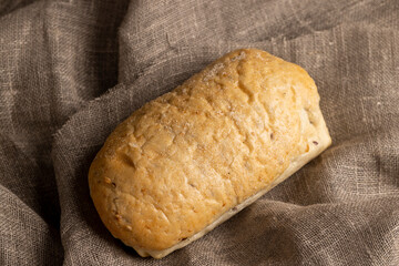 A whole wheat loaf of fresh bread