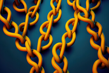 Obraz premium vertical yellow chain. Generative Ai