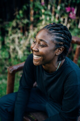 Portrait of a queer masculine black woman