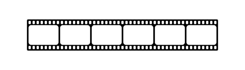 A piece of film. Multimedia, film, cartoon, series, chronology of events, sequence, frame, 35 mm, retro, vintage, edit, mount, cut the tape. multimedia concept. Vector illustration