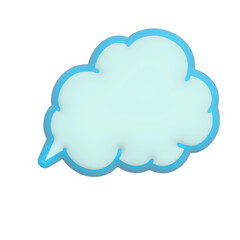 3D Chat Bubble with cloud shave