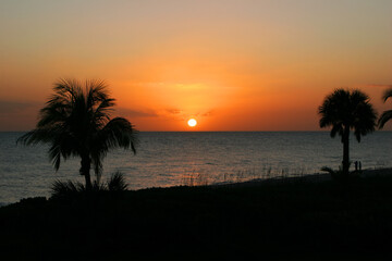 Fototapeta na wymiar A Beautiful Sunset on Sanibel Island Florida