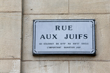 Jew street, Rouen. France.