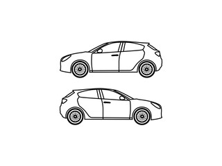 car vector design and illustration. car line art vector images. car isolated white background.