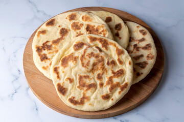 Turkish style homemade bread Bazlama