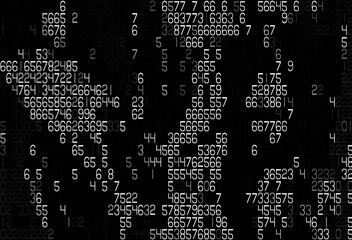 Data streaming numbers computer screen display abstract background