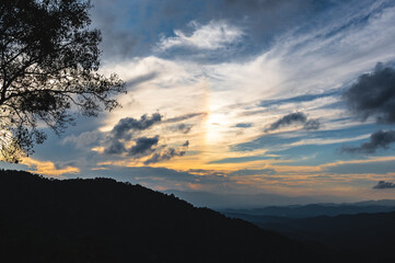 Landscape view and layers mountain at rural area chiangmai.Chiang Mai sometimes written as Chiengmai or Chiangmai, is the largest city in northern Thailand