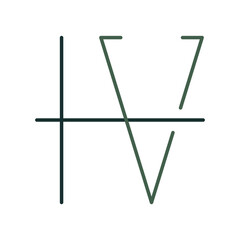 Stylized HV Initials Logo Icon