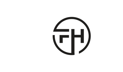 this is FH letter logo design 