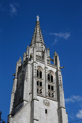 St Peter's church spire, Beaumontel. France.