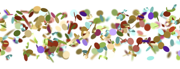 silver confetti explosion festive background