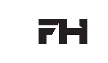 this is FH letter logo design 