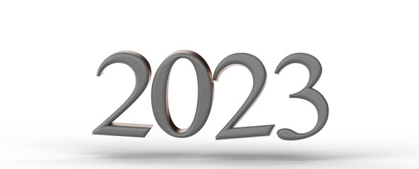 Typography design of 2023 with welcome 2023 concept design.