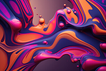 Colorful paint splash isolated on background.generative ai