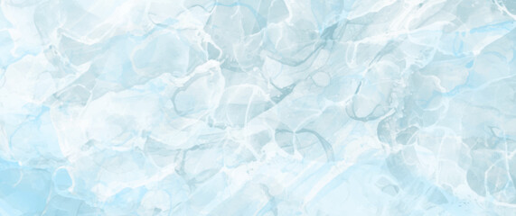 Abstract blue vector art background for cover design, card, flyer, poster and design interior. Hand drawn illustration. Fluid art. Underwater world. Sea. Water. Liquid. Beach. Summer.