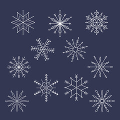 set of snowflakes