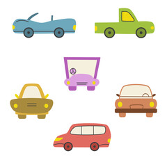 set of cute car