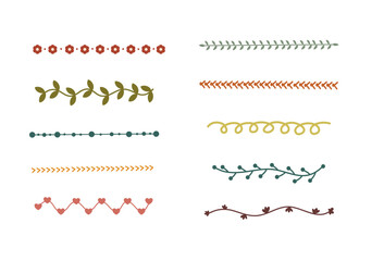 set of cute divider. cute border vector collection.