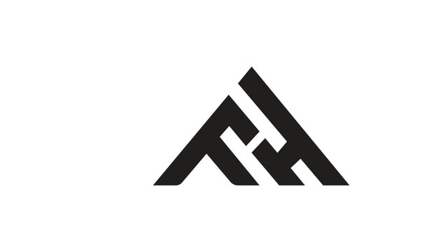 this is FH letter logo design 