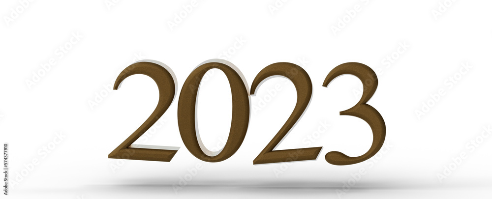 Poster Typography design of 2023 with welcome 2023 concept design.