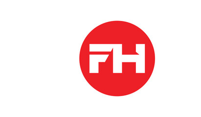 this is FH letter logo design 