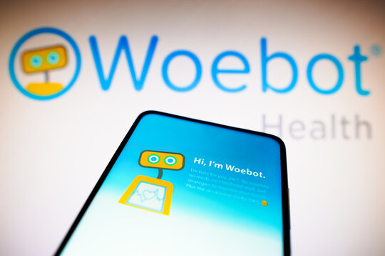 February 22, 2023, Brazil. In this photo illustration, the Woebot Health logo is seen displayed on a smartphone.
