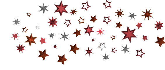 Holiday golden decoration, glitter frame isolated - in red