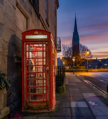 Fototapeta na wymiar walking around Bath historic city centre at dawn