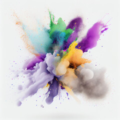 colorful rainbow holi paint color powder explosion