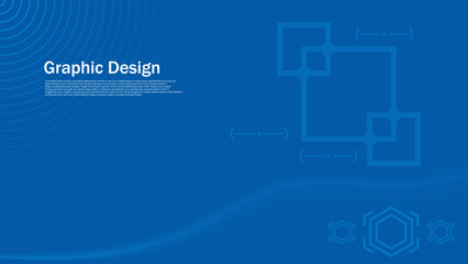 abstract innovation background consists of square, line and dot circle. graphic