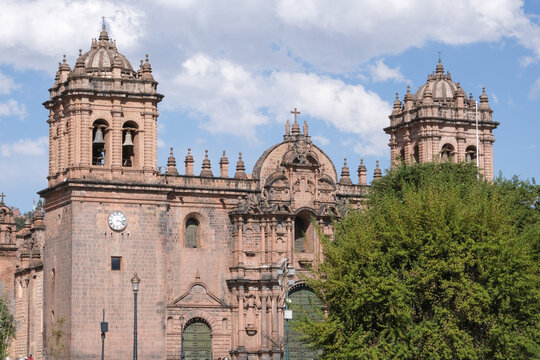 Cusco Cathedral basilica of the assumption of the virgin in historic center Plaza de Armas Cusco Peru. Open space area.	
