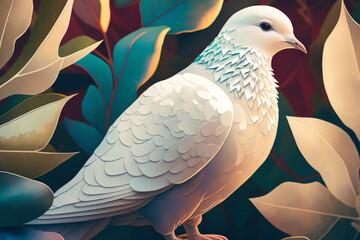 illustration of a white dove